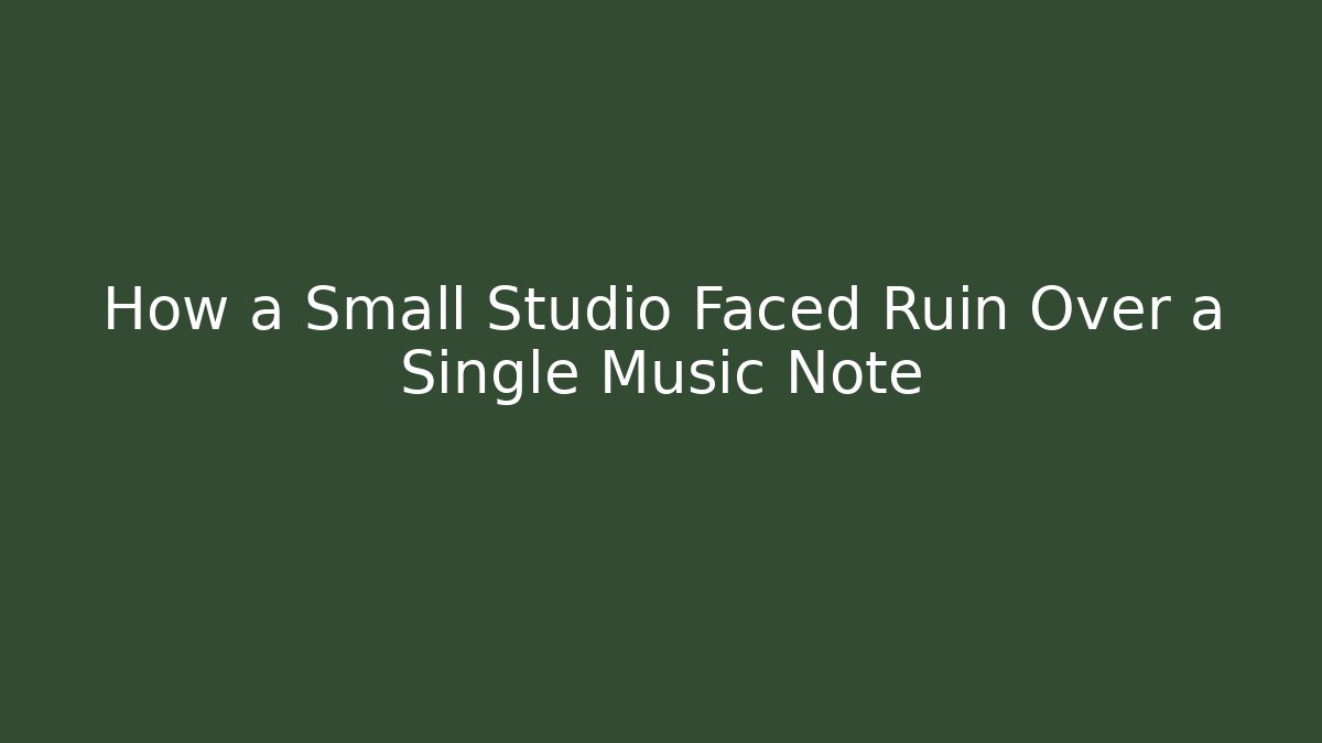 How a Small Studio Faced Ruin Over a Single Music Note - Método de Aprovação