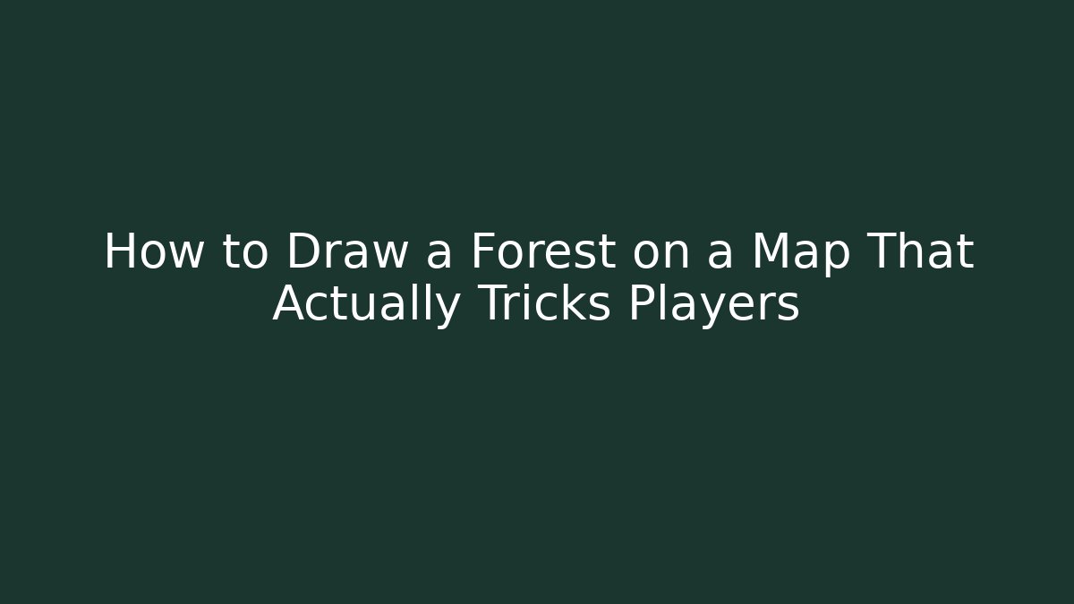 How to Draw a Forest on a Map That Actually Tricks Players - Método de Aprovação