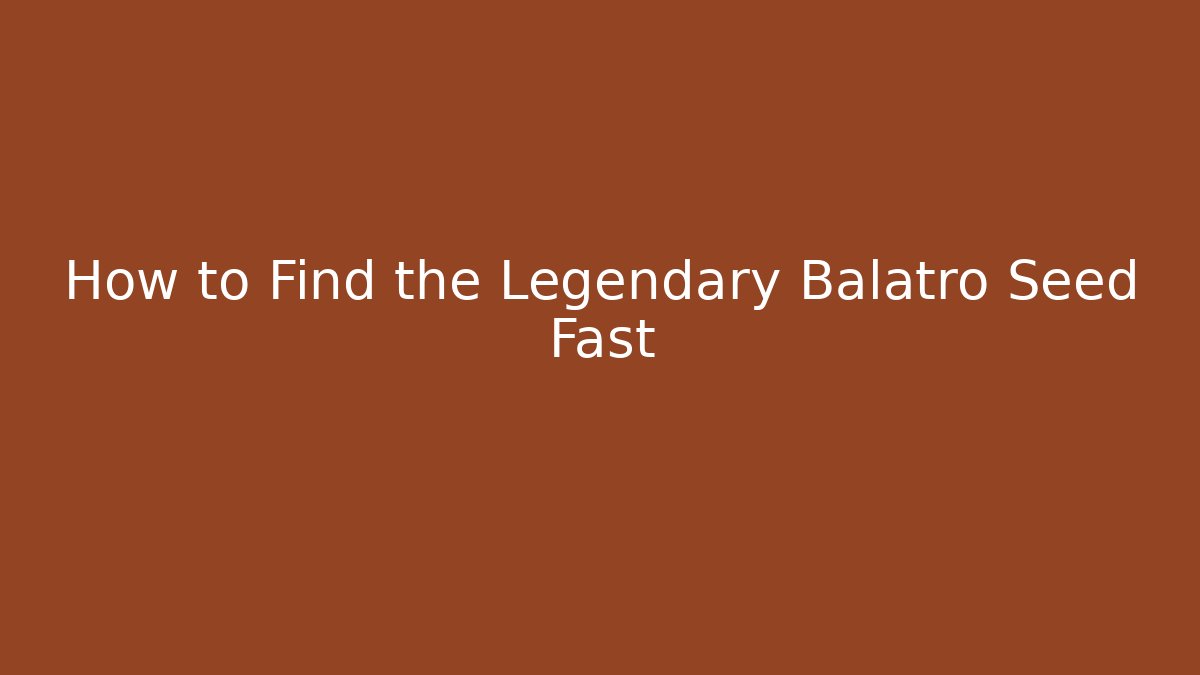 How to Find the Legendary Balatro Seed Fast
