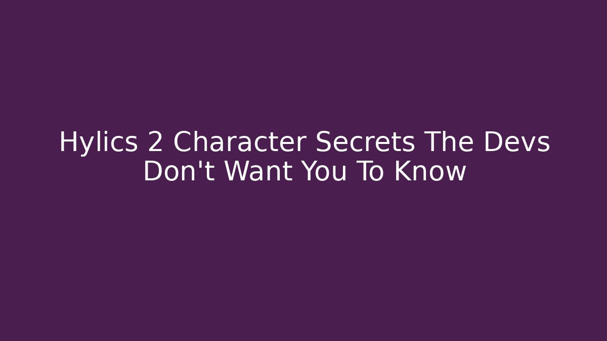 Hylics 2 Character Secrets The Devs Don't Want You To Know