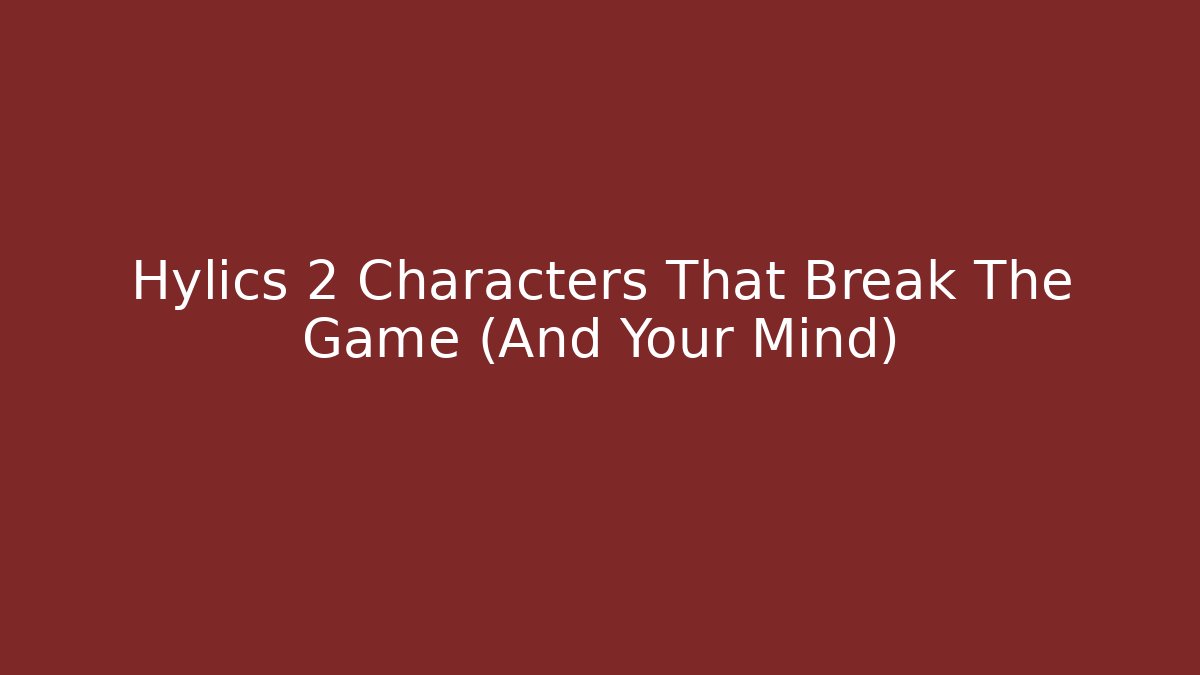 Hylics 2 Characters That Break The Game (And Your Mind) - Método de Aprovação