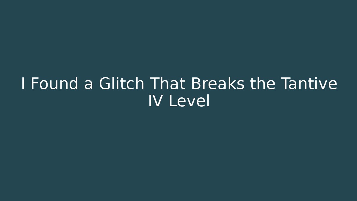 I Found a Glitch That Breaks the Tantive IV Level