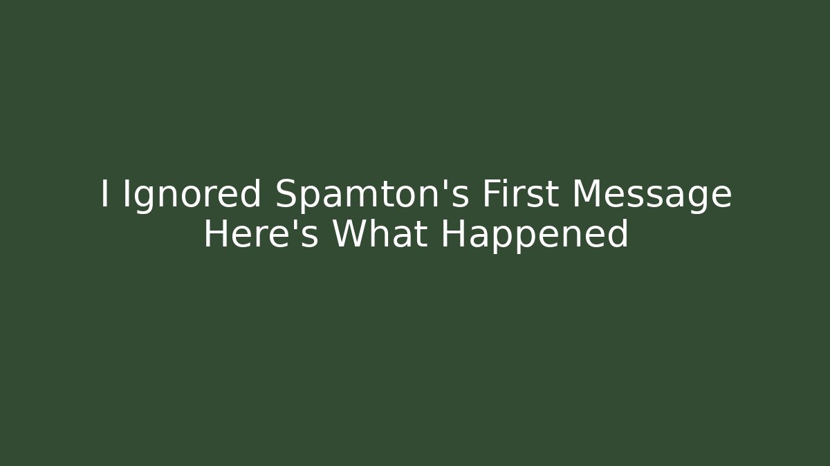 I Ignored Spamton's First Message Here's What Happened