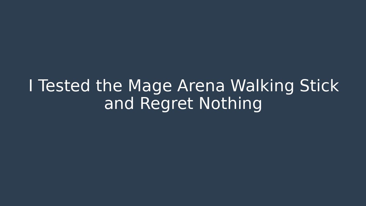 I Tested the Mage Arena Walking Stick and Regret Nothing