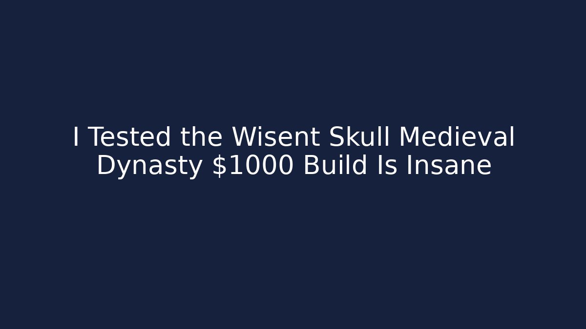 I Tested the Wisent Skull Medieval Dynasty $1000 Build Is Insane