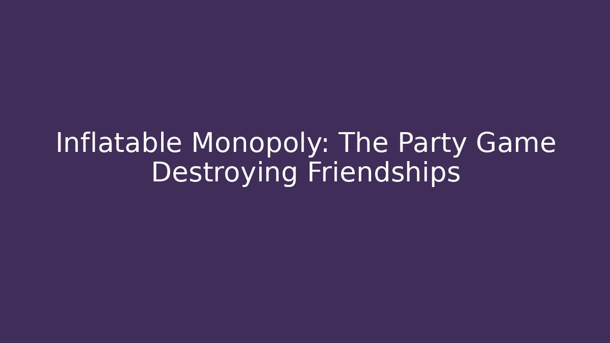 Inflatable Monopoly: The Party Game Destroying Friendships