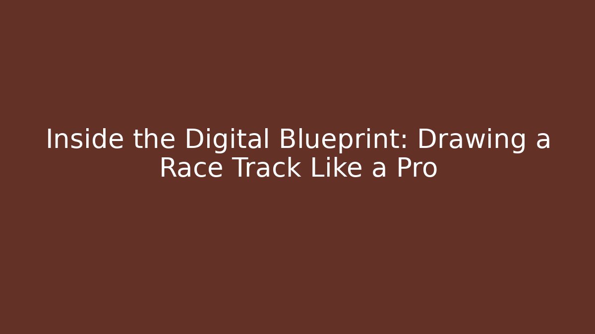 Inside the Digital Blueprint: Drawing a Race Track Like a Pro - Método de Aprovação