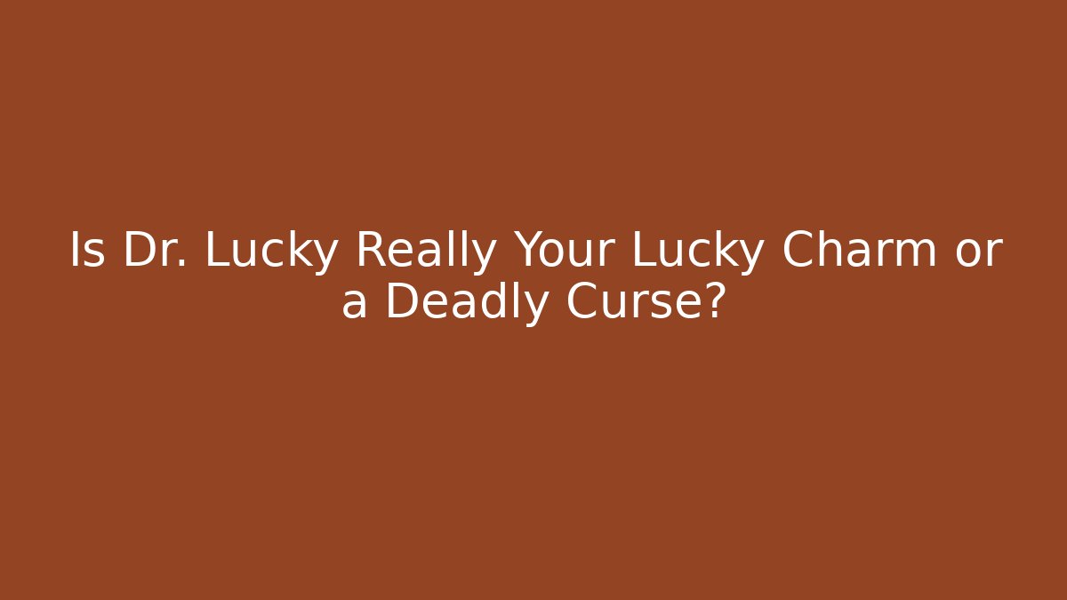 Is Dr. Lucky Really Your Lucky Charm or a Deadly Curse?