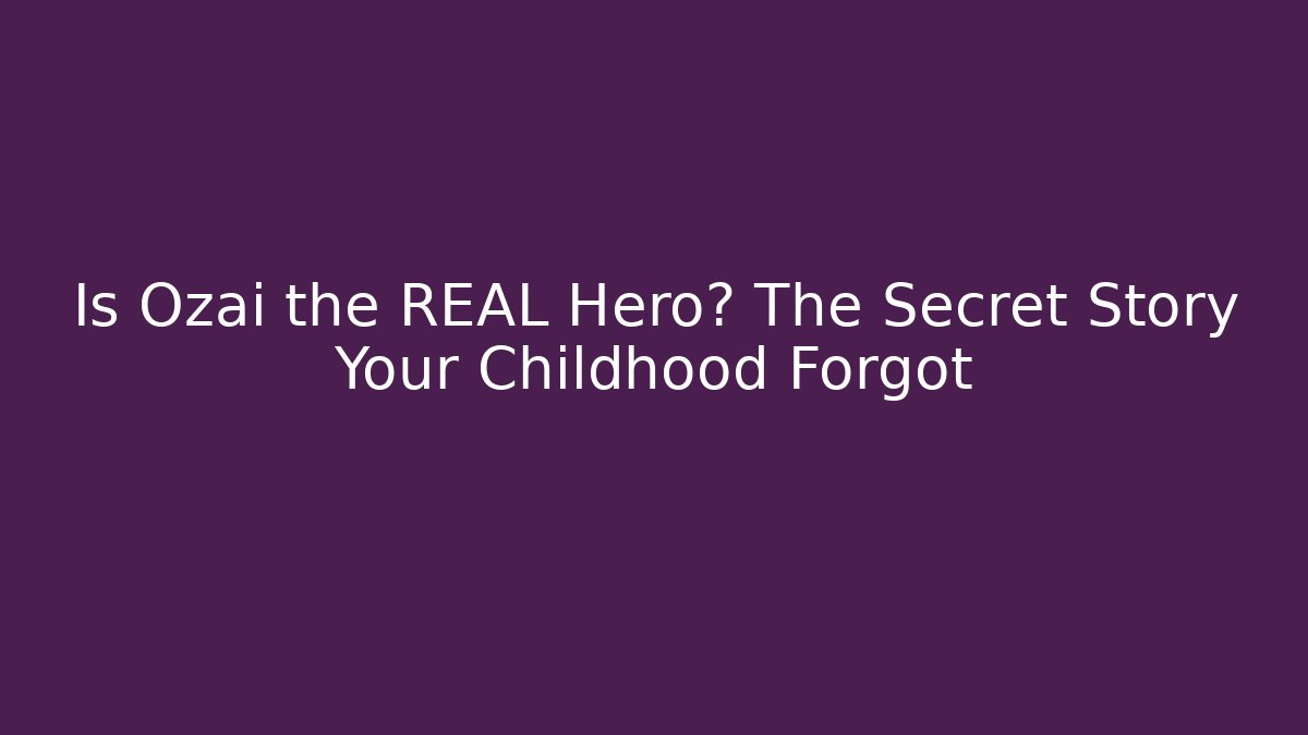 Is Ozai the REAL Hero? The Secret Story Your Childhood Forgot