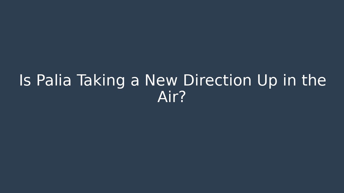 Is Palia Taking a New Direction Up in the Air?