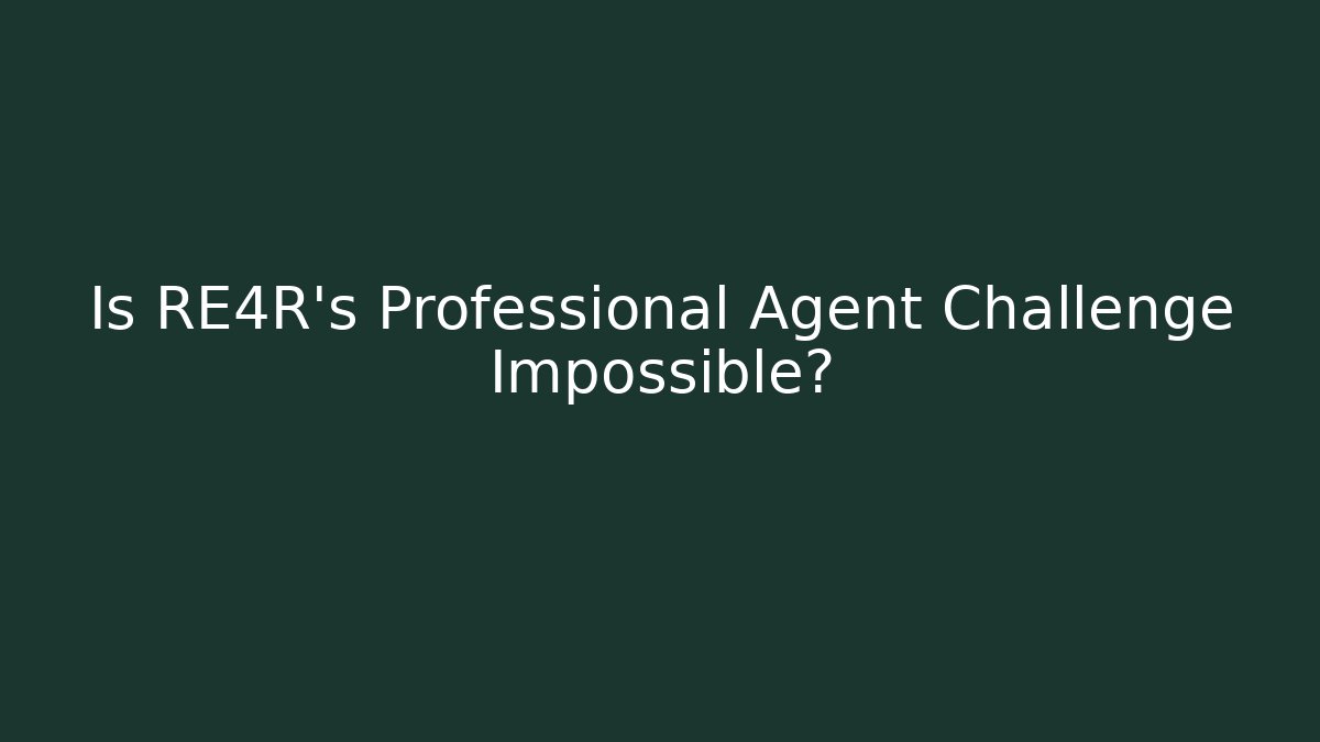 Is RE4R's Professional Agent Challenge Impossible? - Método de Aprovação