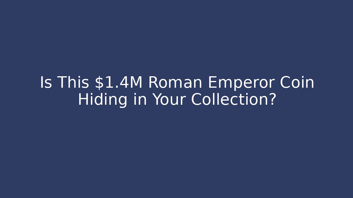 Is This $1.4M Roman Emperor Coin Hiding in Your Collection?