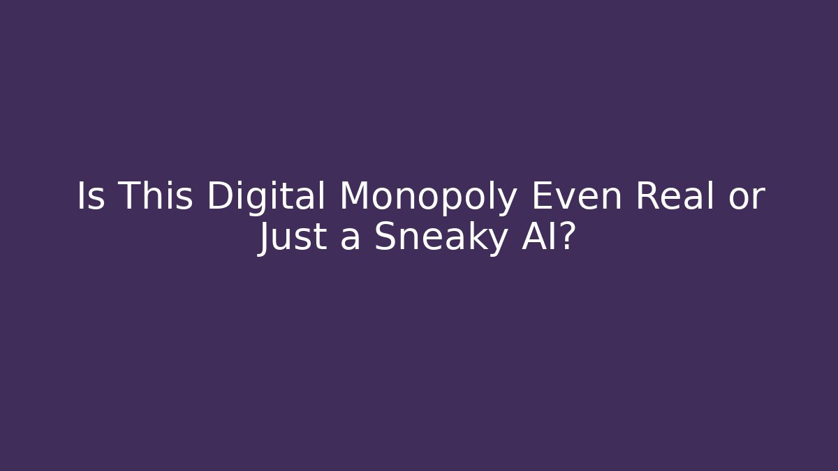 Is This Digital Monopoly Even Real or Just a Sneaky AI?