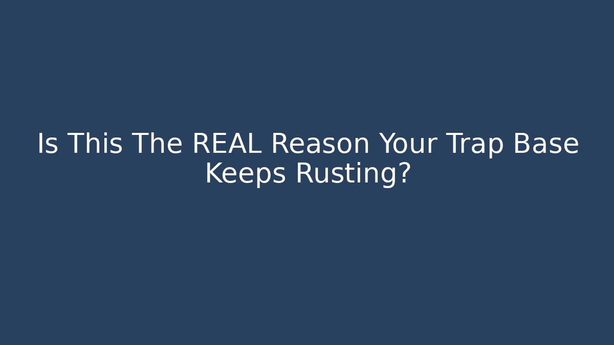 Is This The REAL Reason Your Trap Base Keeps Rusting?