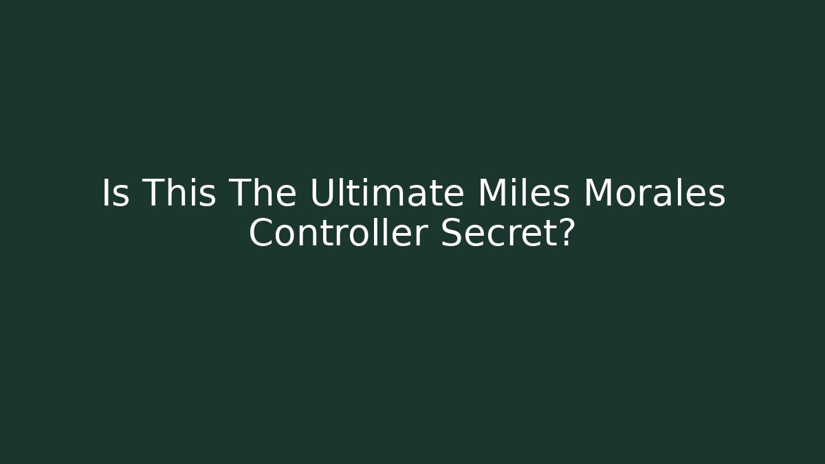 Is This The Ultimate Miles Morales Controller Secret?