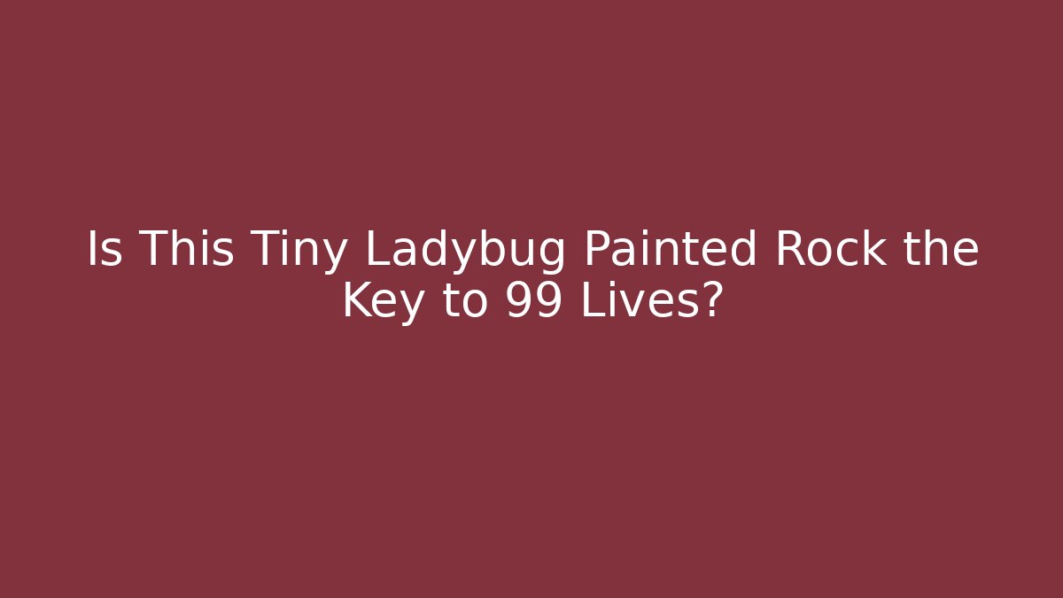 Is This Tiny Ladybug Painted Rock the Key to 99 Lives?