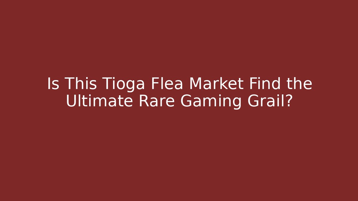 Is This Tioga Flea Market Find the Ultimate Rare Gaming Grail?