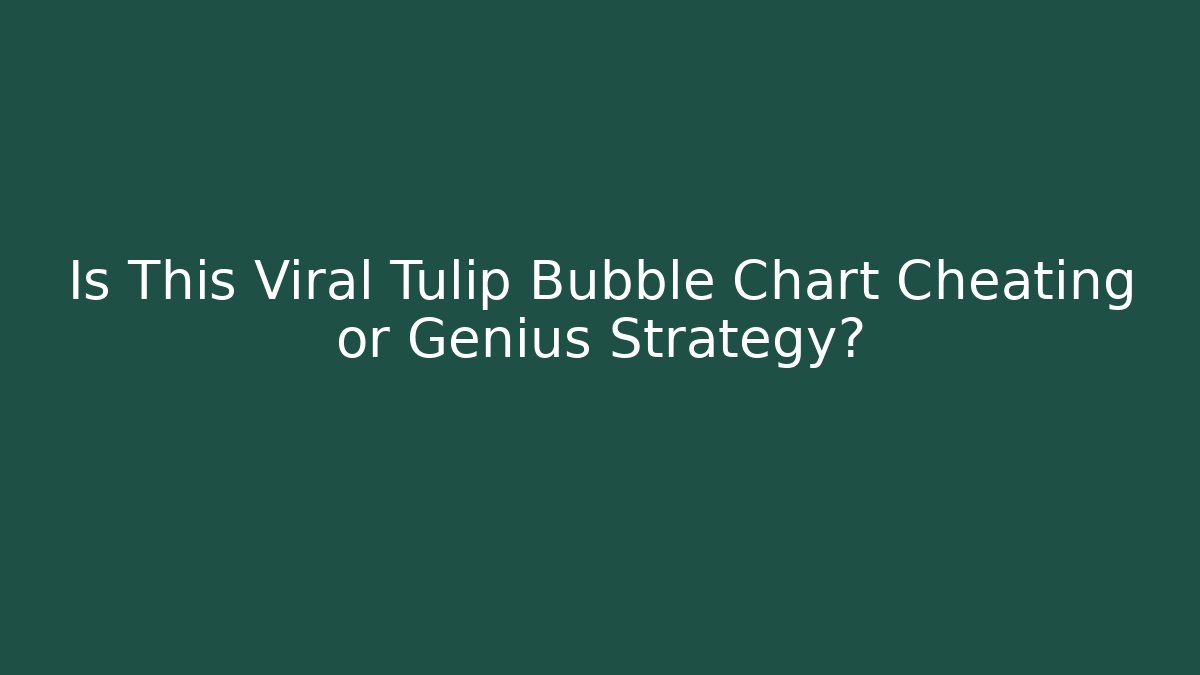 Is This Viral Tulip Bubble Chart Cheating or Genius Strategy?