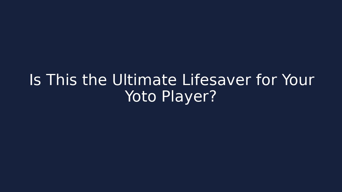 Is This the Ultimate Lifesaver for Your Yoto Player? - Método de Aprovação