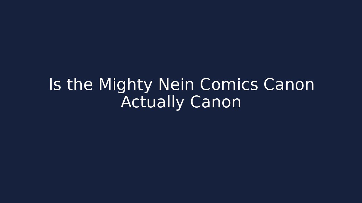 Is the Mighty Nein Comics Canon Actually Canon