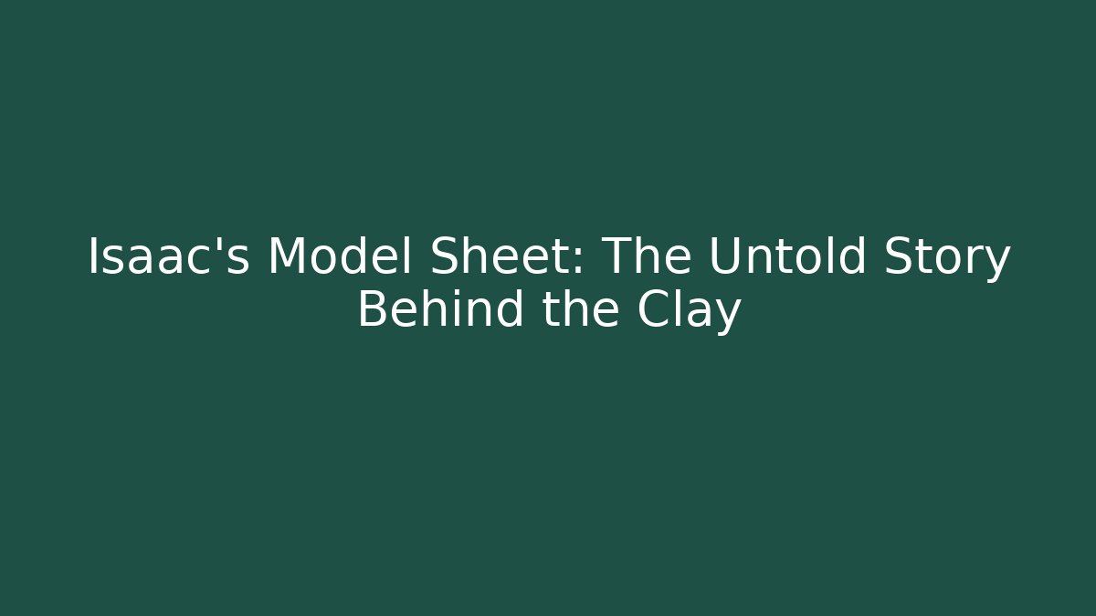 Isaac's Model Sheet: The Untold Story Behind the Clay