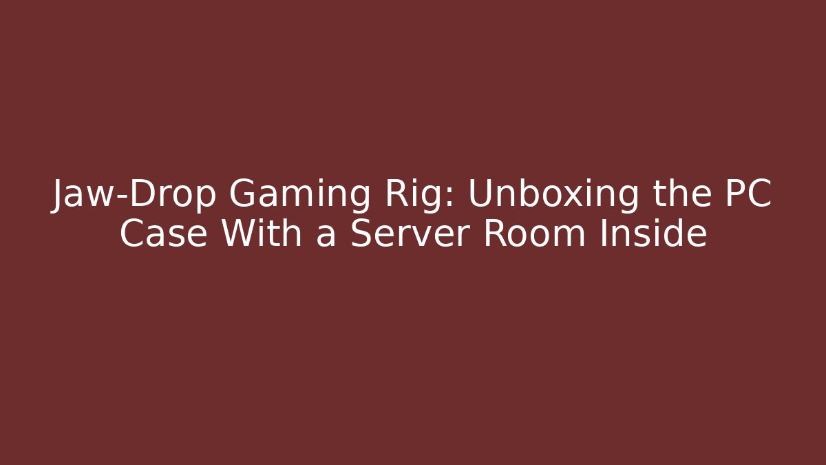 Jaw-Drop Gaming Rig: Unboxing the PC Case With a Server Room Inside