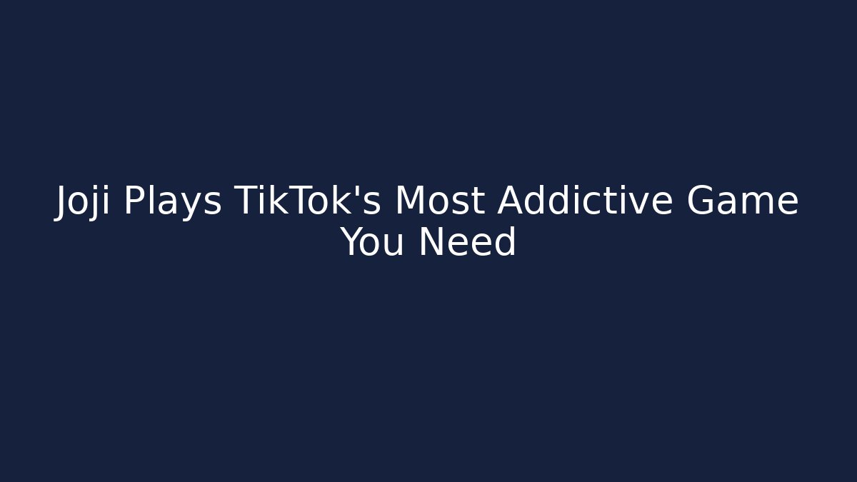 Joji Plays TikTok's Most Addictive Game You Need