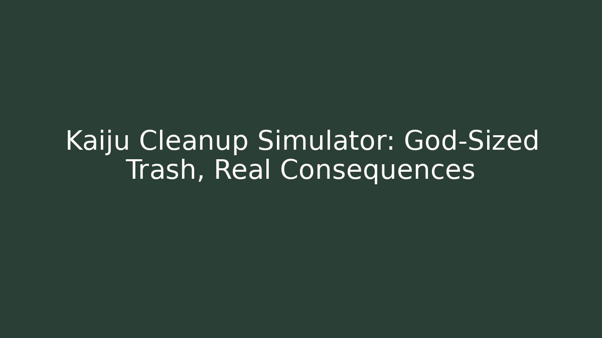 Kaiju Cleanup Simulator: God-Sized Trash, Real Consequences