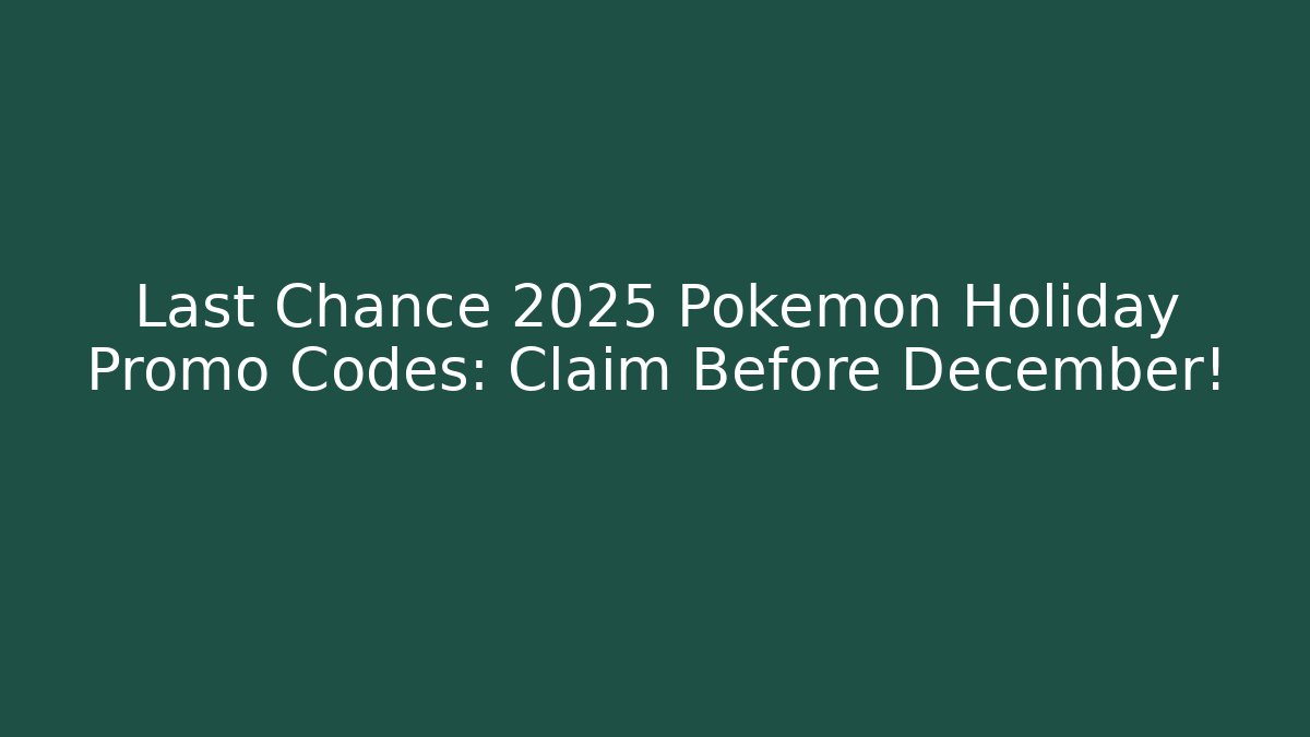 2025 holiday calendar pokemon