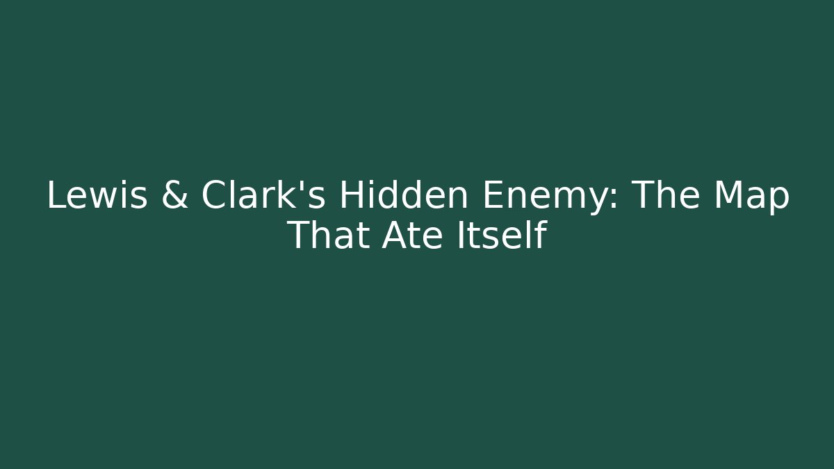 Lewis & Clark's Hidden Enemy: The Map That Ate Itself