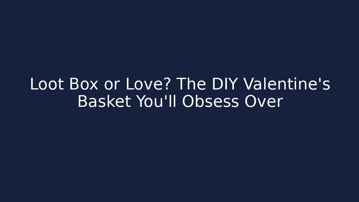 Loot Box or Love? The DIY Valentine's Basket You'll Obsess Over