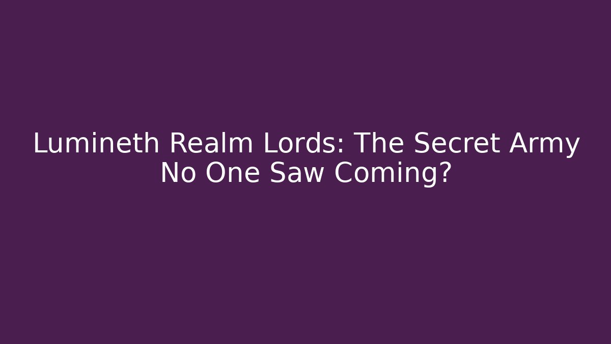 Lumineth Realm Lords: The Secret Army No One Saw Coming?