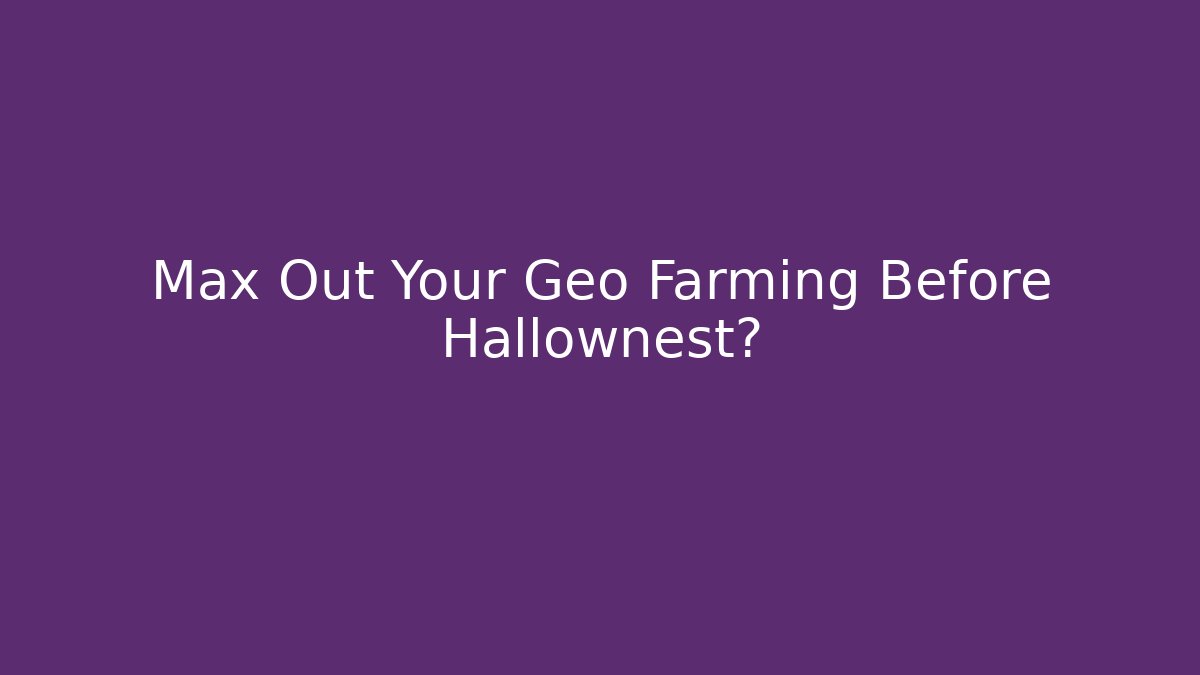 Max Out Your Geo Farming Before Hallownest?