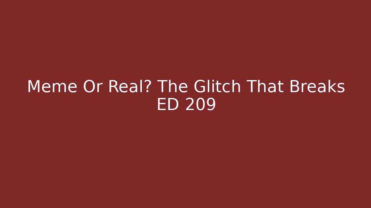 Meme Or Real? The Glitch That Breaks ED 209
