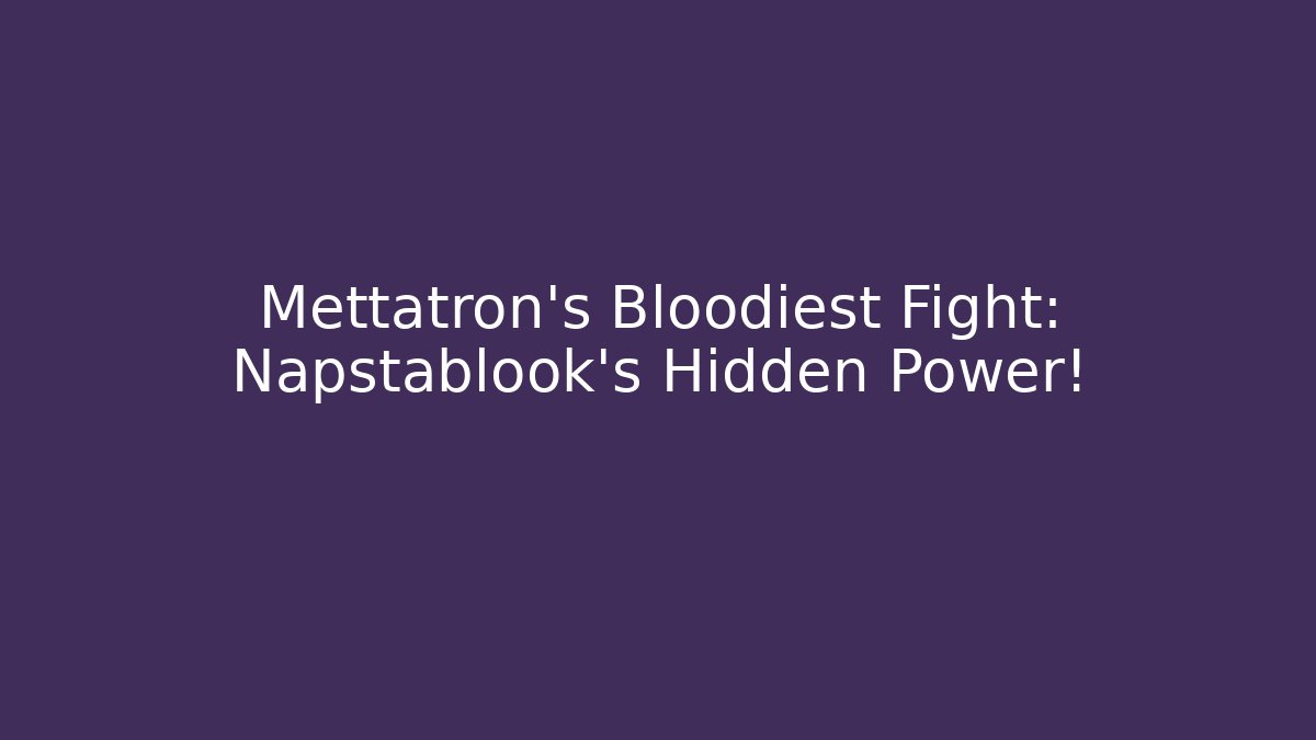 Mettatron's Bloodiest Fight: Napstablook's Hidden Power!
