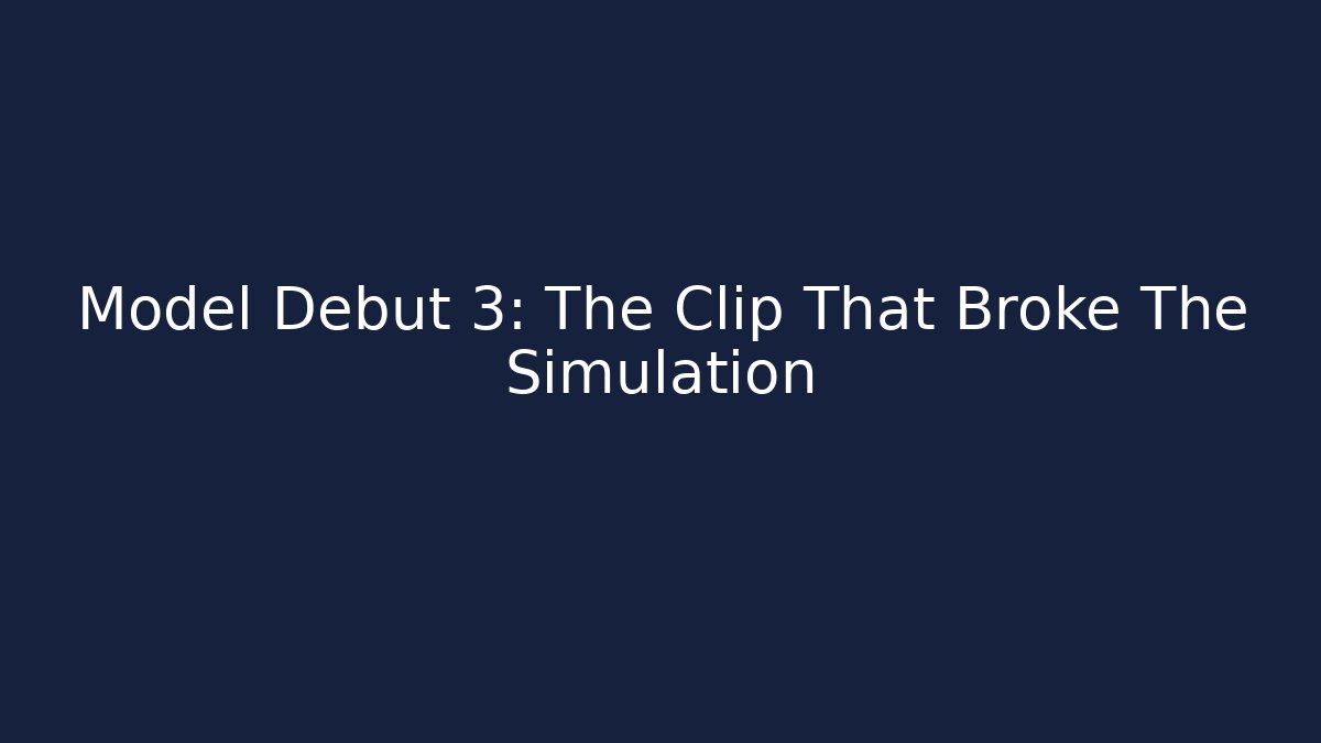 Model Debut 3: The Clip That Broke The Simulation