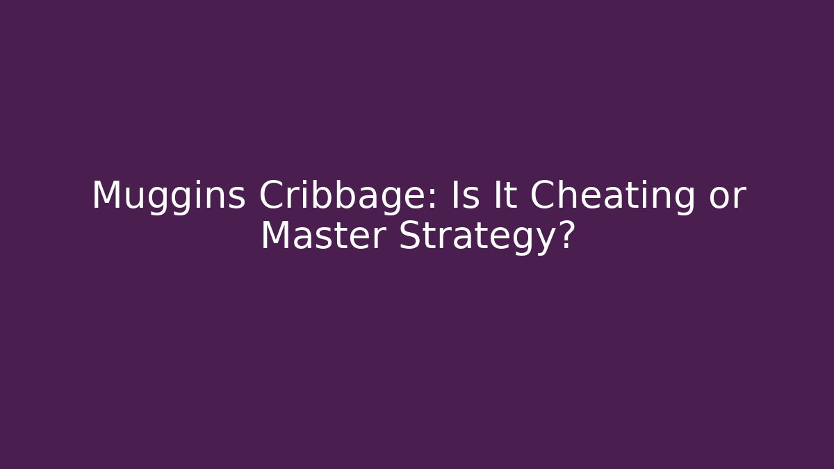 Muggins Cribbage: Is It Cheating or Master Strategy? - Método de Aprovação