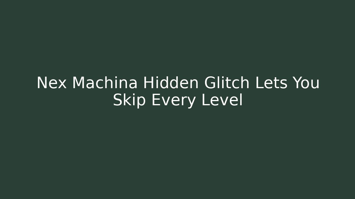 Nex Machina Hidden Glitch Lets You Skip Every Level
