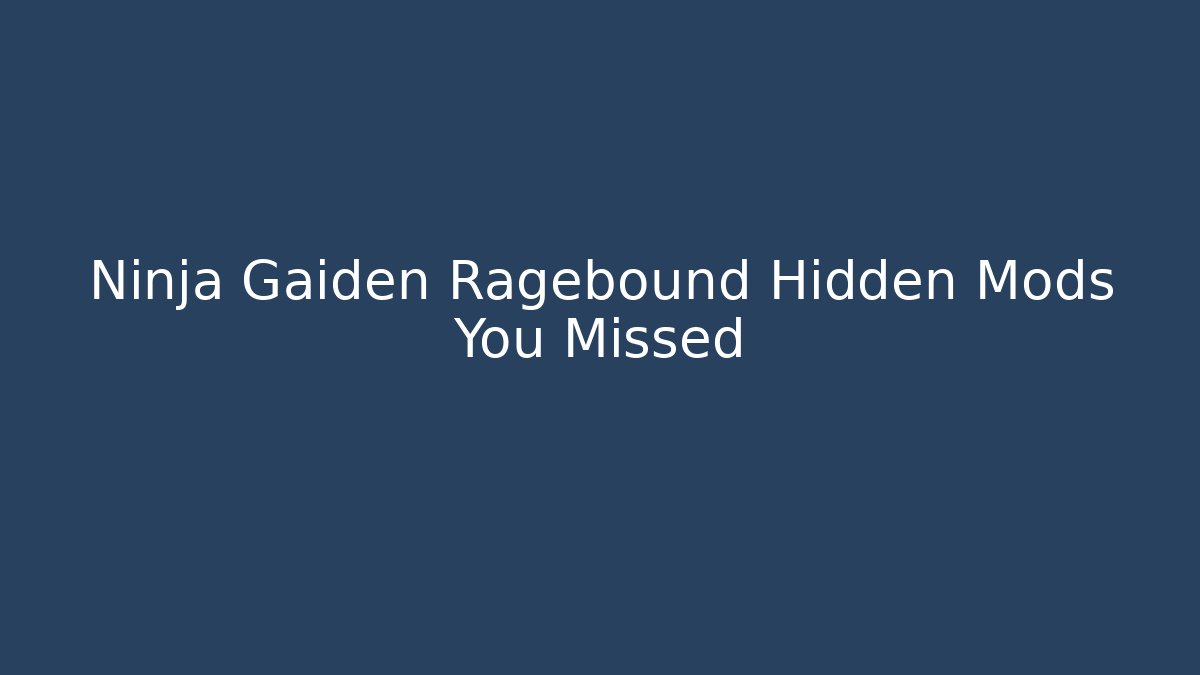 Ninja Gaiden Ragebound Hidden Mods You Missed - Método de Aprovação