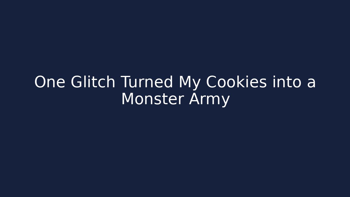 One Glitch Turned My Cookies into a Monster Army