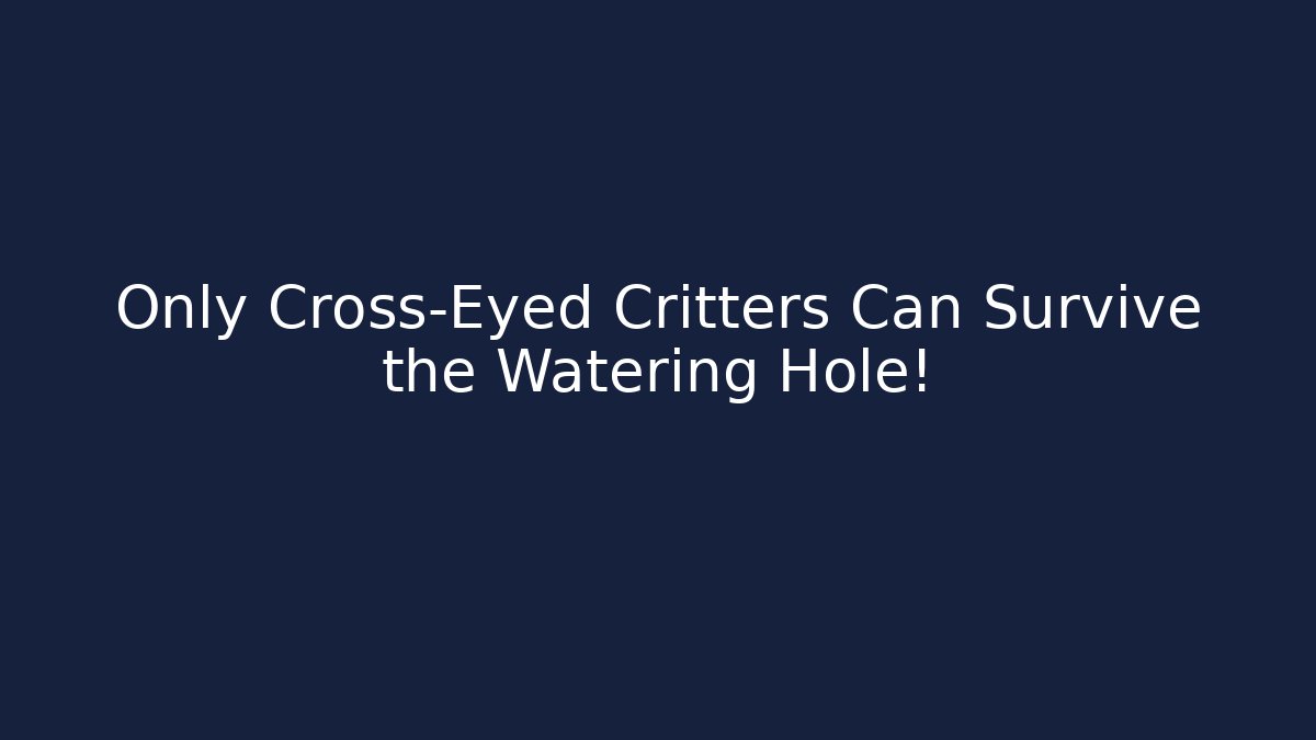 Only Cross-Eyed Critters Can Survive the Watering Hole! - Método de Aprovação