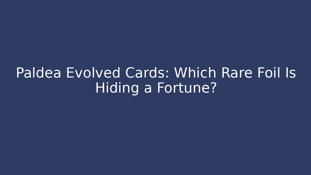 Paldea Evolved Cards: Which Rare Foil Is Hiding a Fortune?