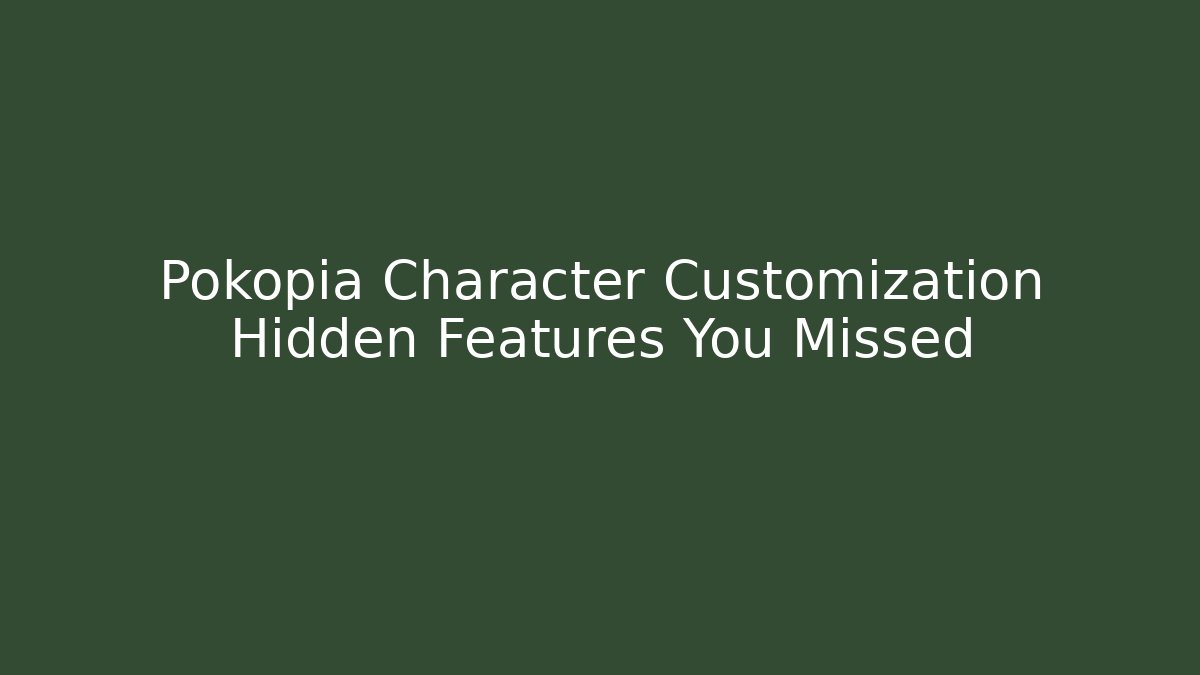 Pokopia Character Customization Hidden Features You Missed - Método de Aprovação