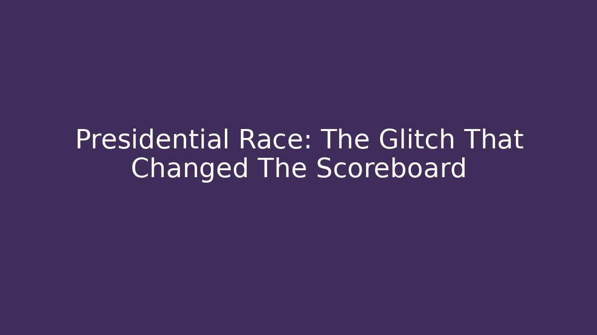 Presidential Race: The Glitch That Changed The Scoreboard