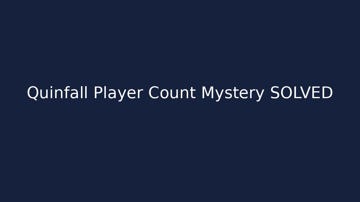 Quinfall Player Count Mystery SOLVED