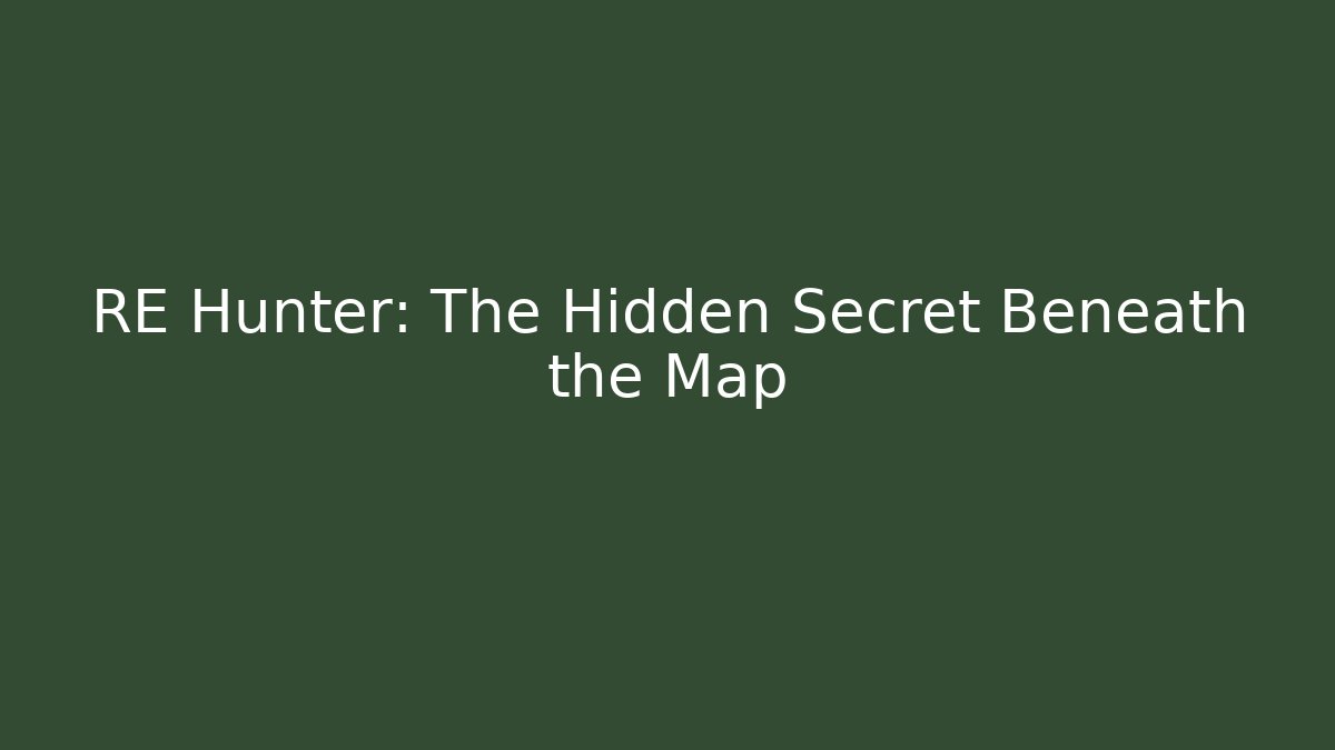 RE Hunter: The Hidden Secret Beneath the Map