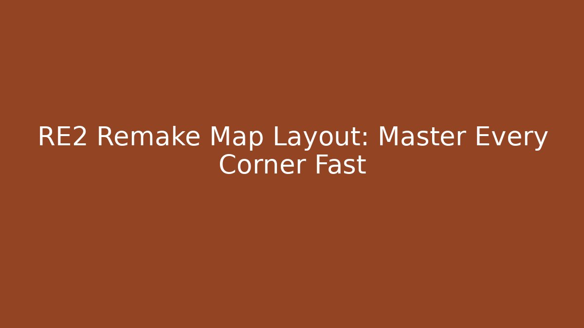 RE2 Remake Map Layout: Master Every Corner Fast - Método de Aprovação