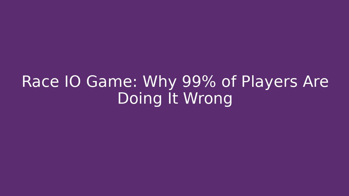Race IO Game: Why 99% of Players Are Doing It Wrong - Método de Aprovação
