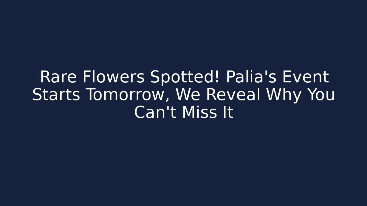 Rare Flowers Spotted! Palia's Event Starts Tomorrow, We Reveal Why You Can't Miss It