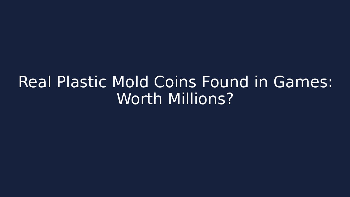 Real Plastic Mold Coins Found in Games: Worth Millions? - Método de Aprovação